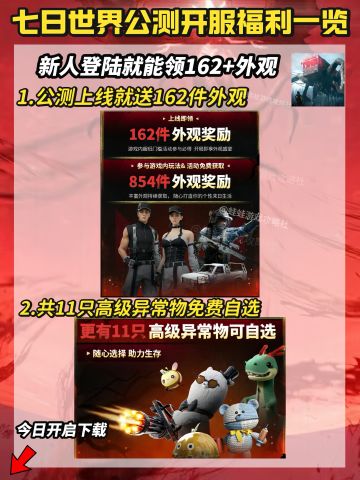 七日世界公测开服福利一览 新手小白必备