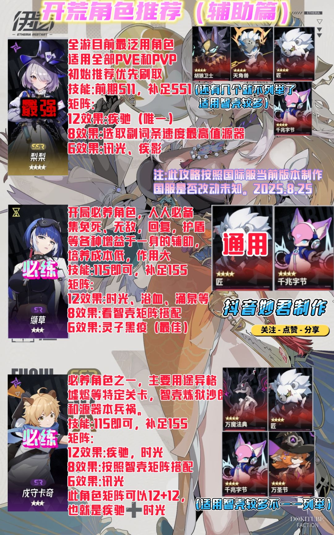 伊瑟开荒角色推荐 3
