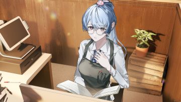 打个工还要看书？一本正经的天然呆学妹！