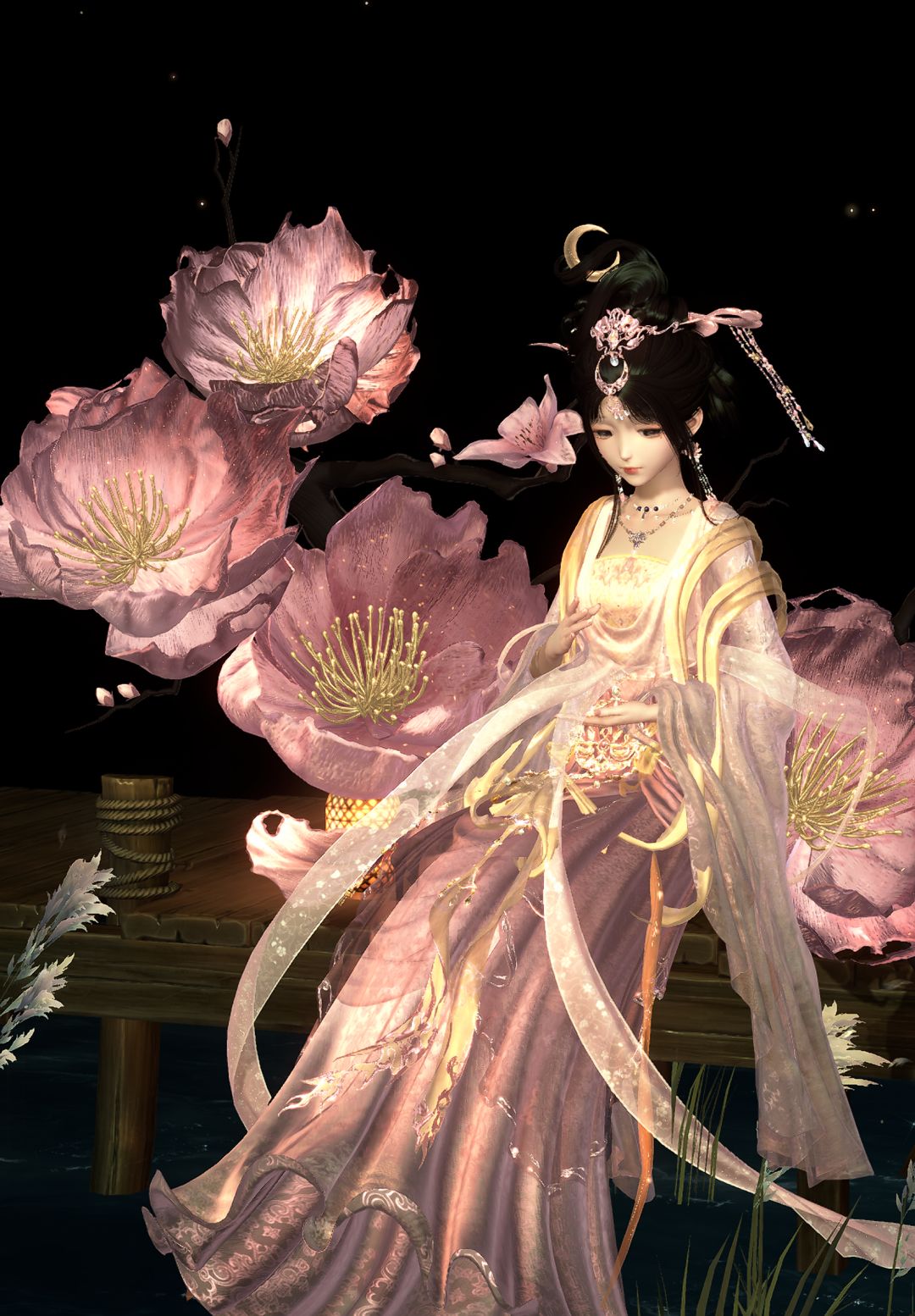 牡丹花夜月色闲 1