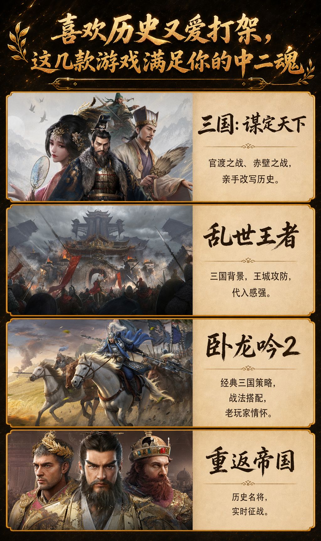 喜欢历史爱打架,几款游戏满足你的中二魂 1