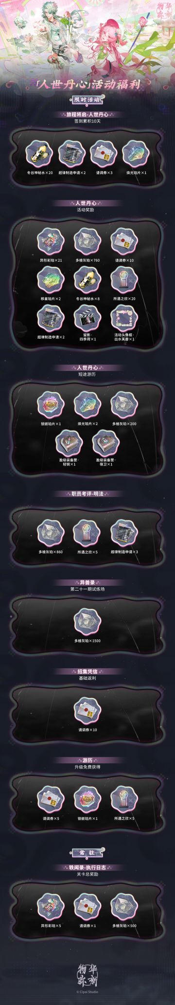 「人世丹心」活动福利概览