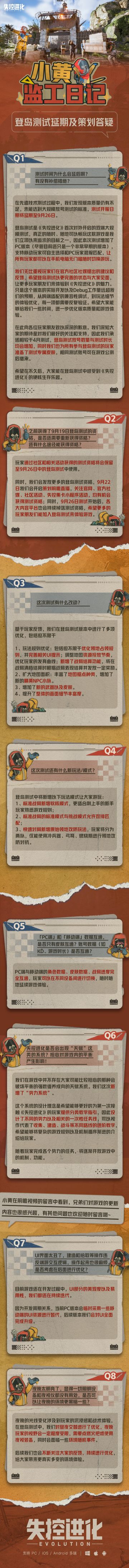 「小黄监工日记」登岛测试延期答疑篇