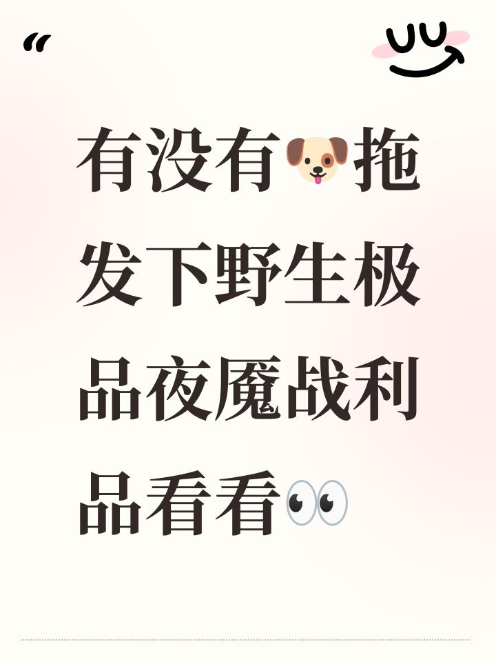 有没有🐶拖发下野生极品夜魇战利品看看👀截图