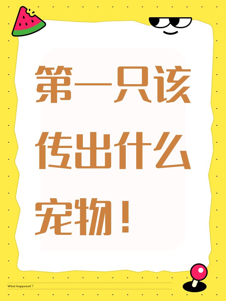 第一只该传出什么宠物!截图