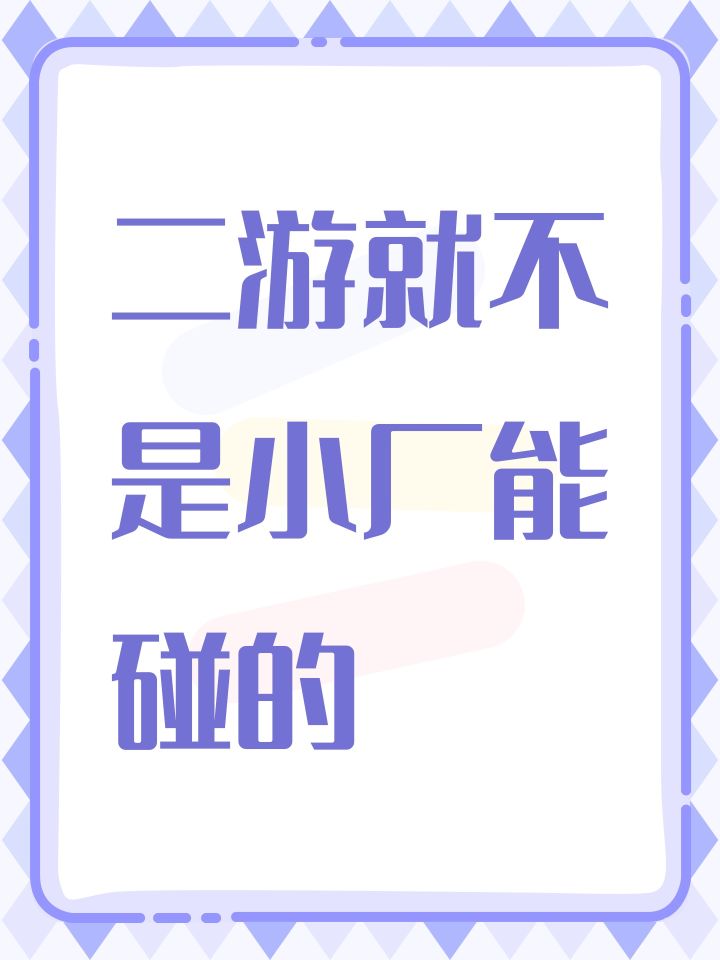 二游就不是小厂能碰的截图