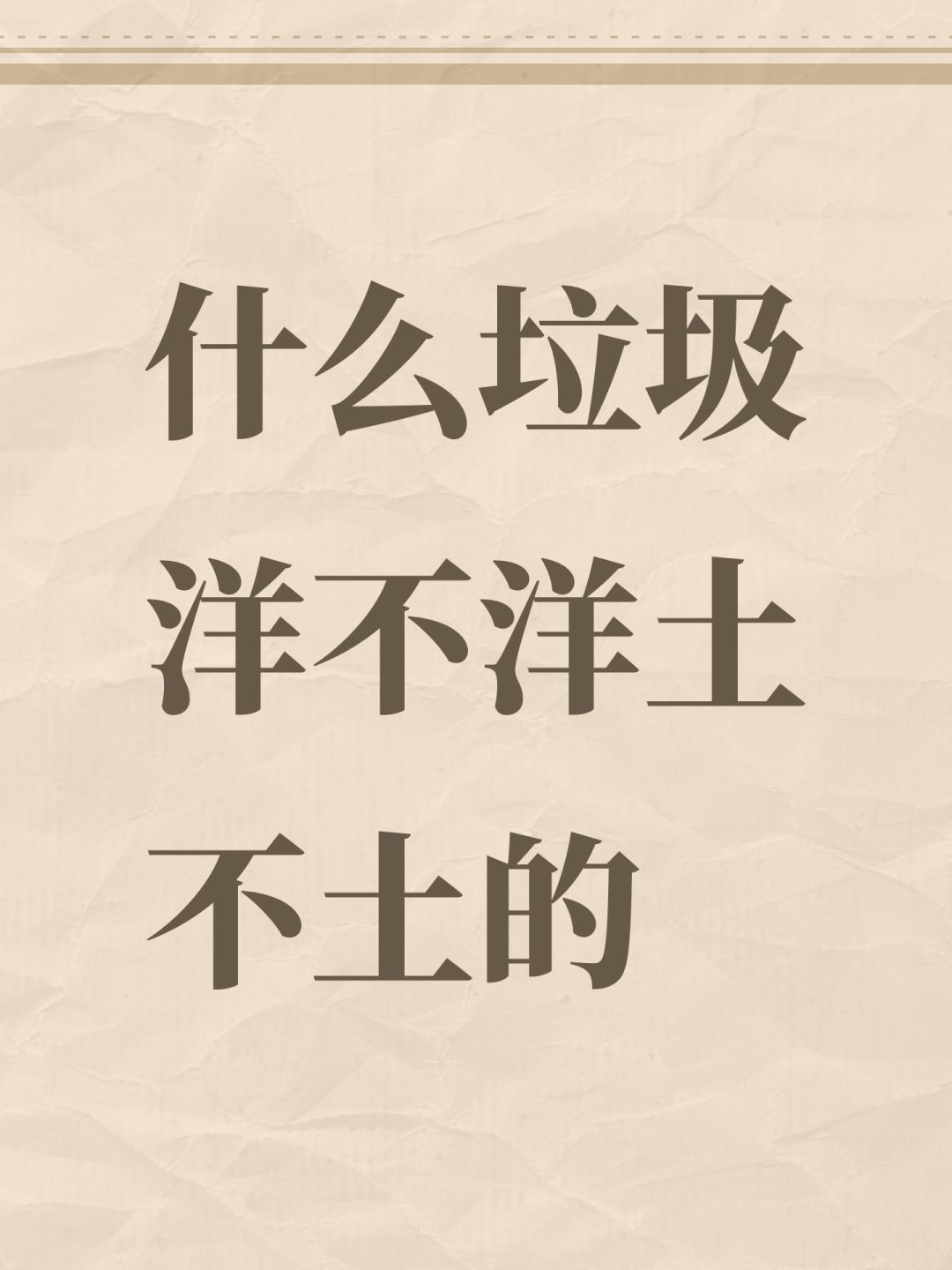 什么垃圾洋不洋土不土的 1