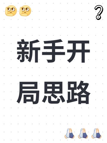 新手开局思路