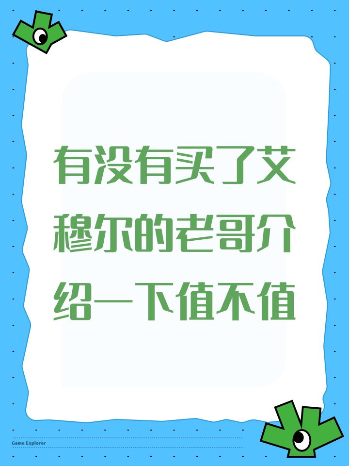 有没有买了艾穆尔的老哥介绍一下值不值截图