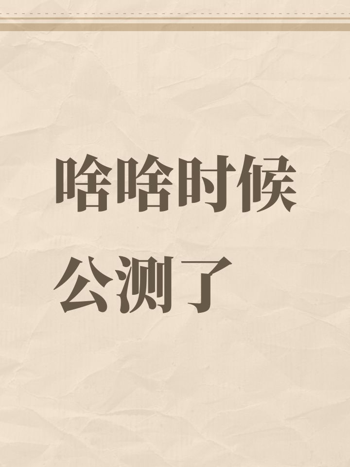 啥啥时候公测了截图
