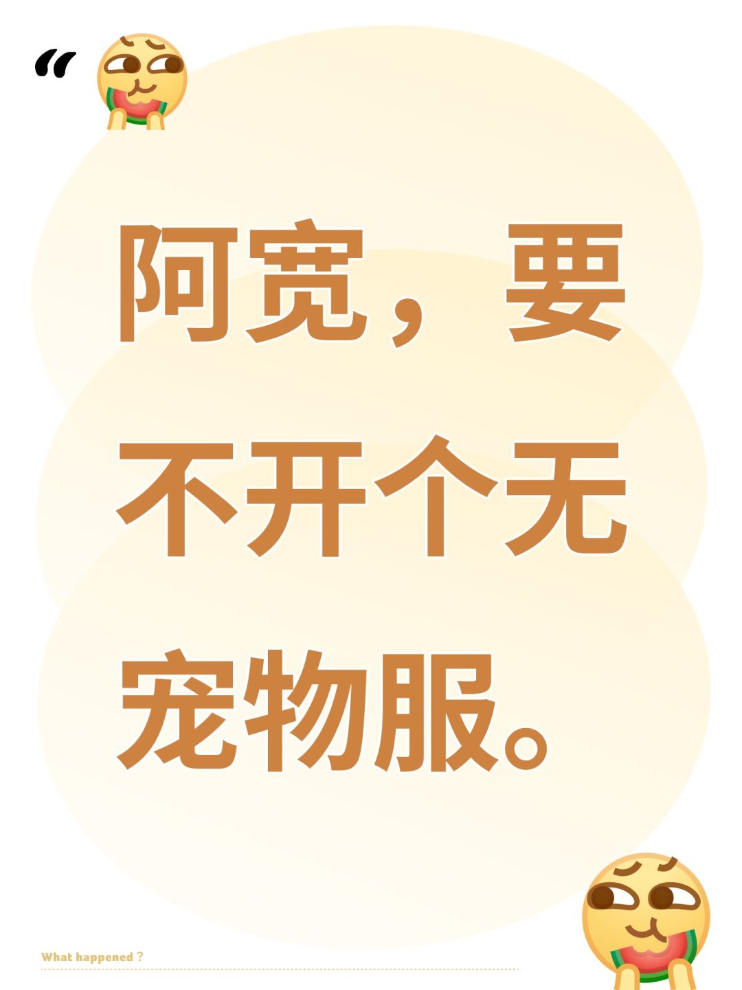 阿宽,要不开个无宠物服。 1