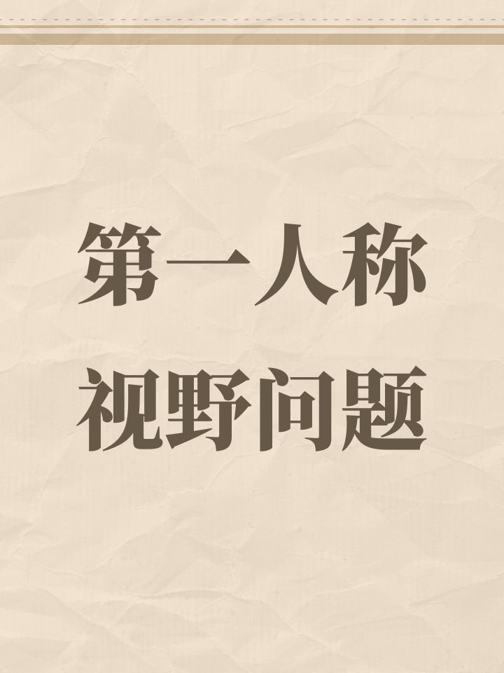 第一人称视野问题截图