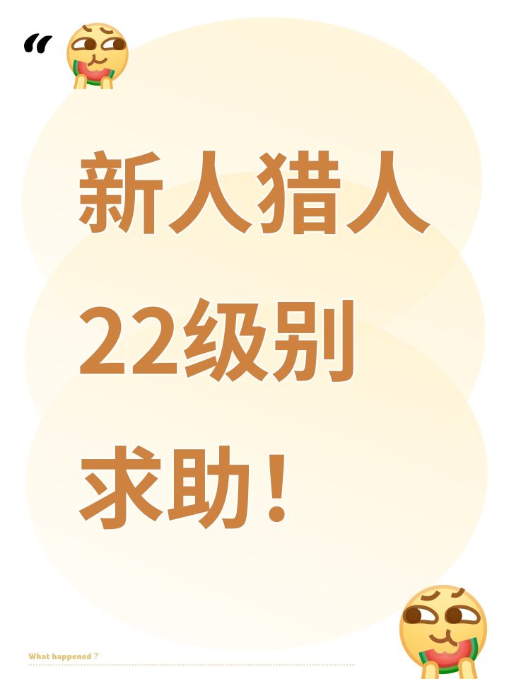 新人猎人22级别求助!截图