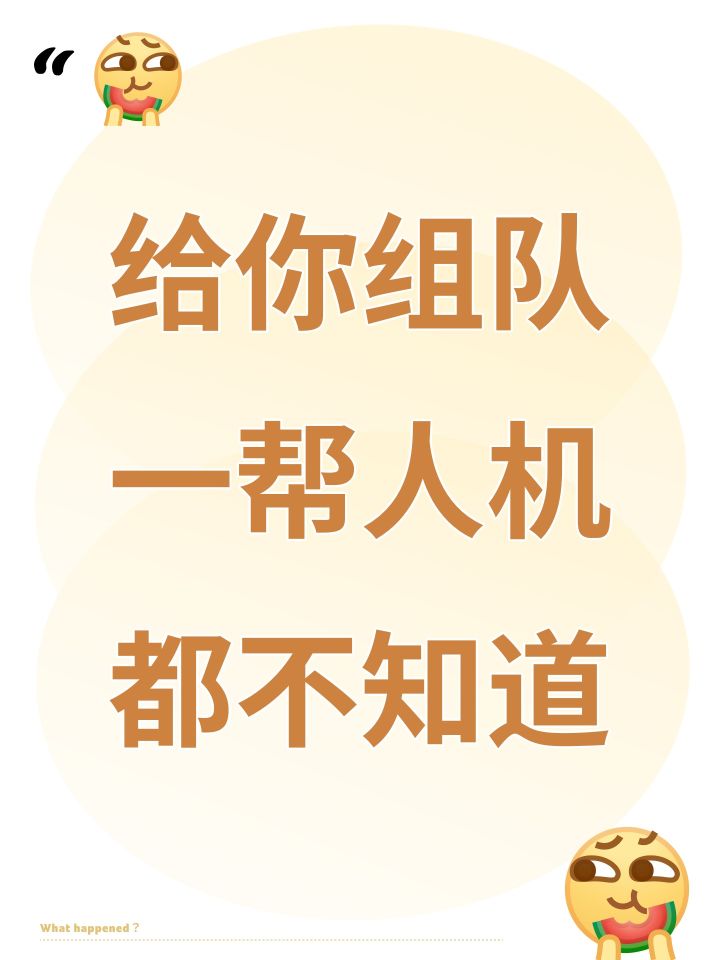 给你组队一帮人机都不知道截图