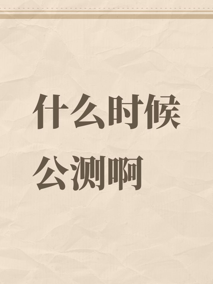 什么时候公测啊截图