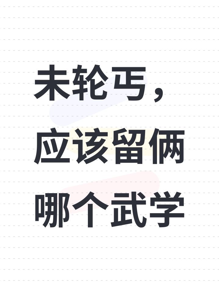 未轮丐,应该留俩哪个武学截图