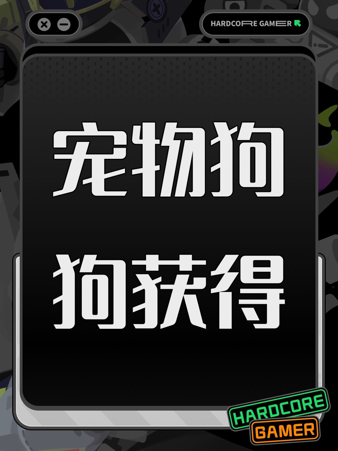 宠物狗狗获得 1