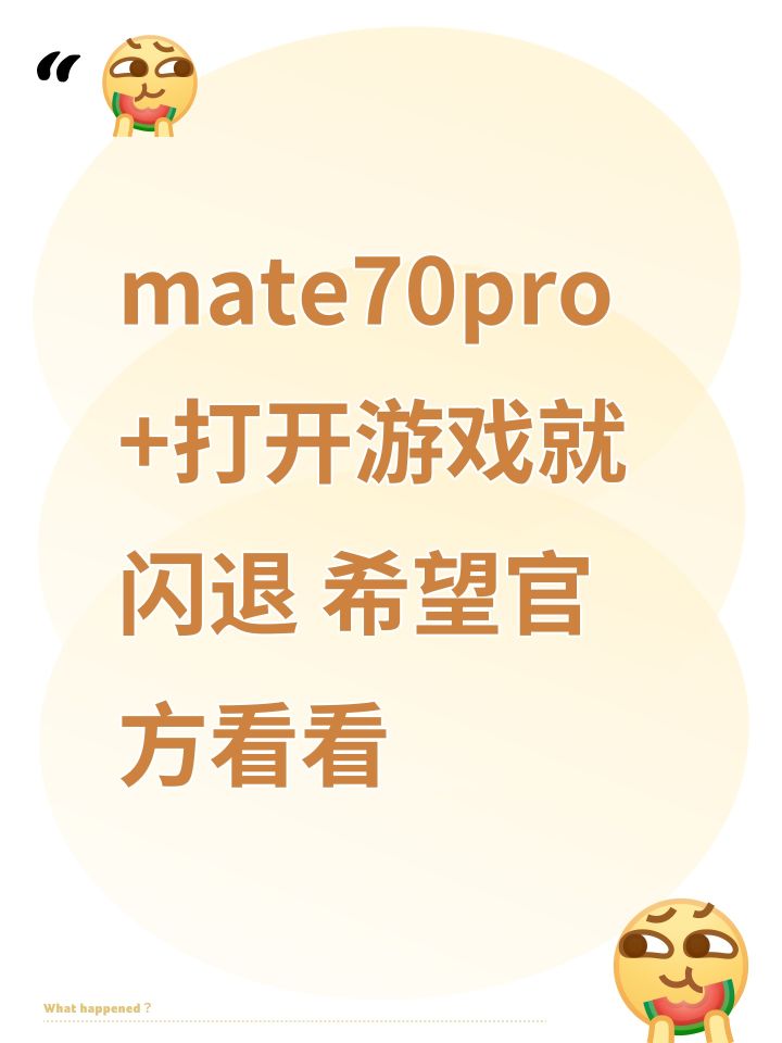 mate70pro+打开游戏就闪退 希望官方看看截图