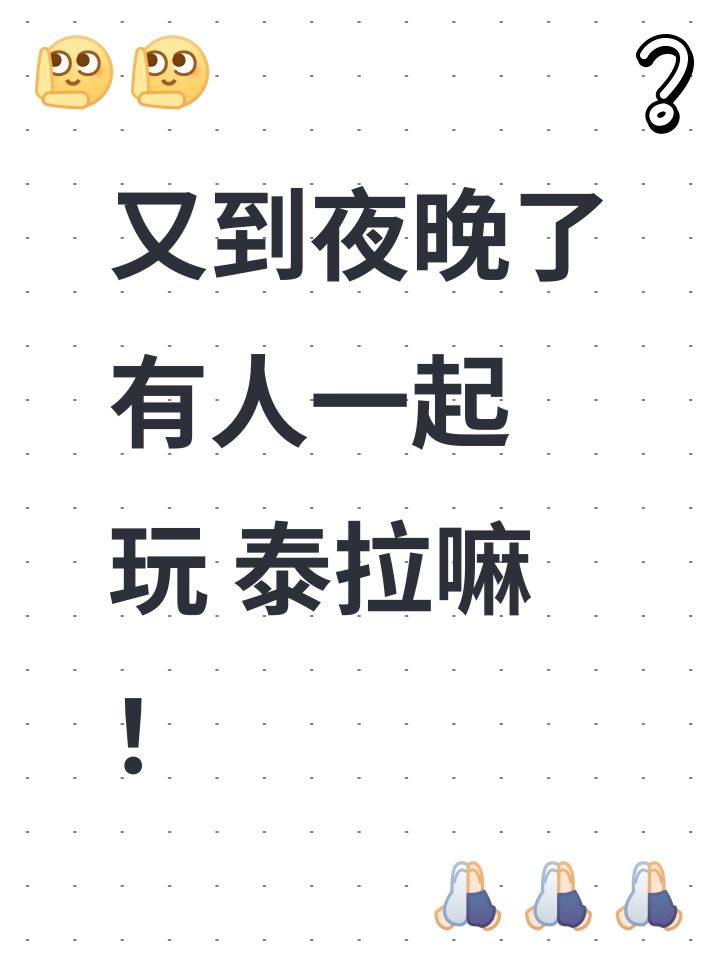 又到夜晚了 有人一起玩 泰拉嘛!截图