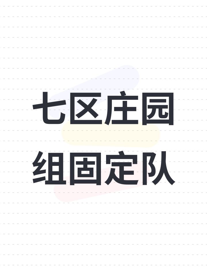 七区庄园组固定队截图