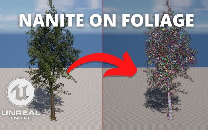 如何在虚幻引擎5中在树木和灌木等树叶上启用nanite【UE5教程】截图