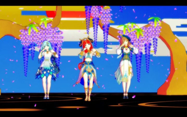 【原神mmd】珐露珊x妮露x丽莎《神谕法则》截图
