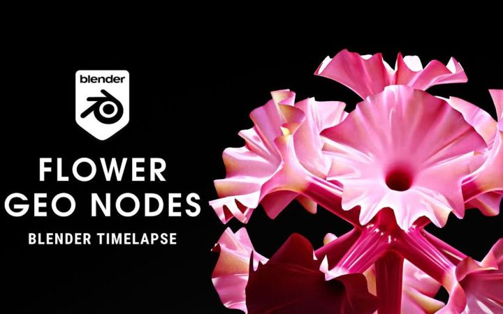 在Blender中使用地理节点制作花朵 | Blender教程截图