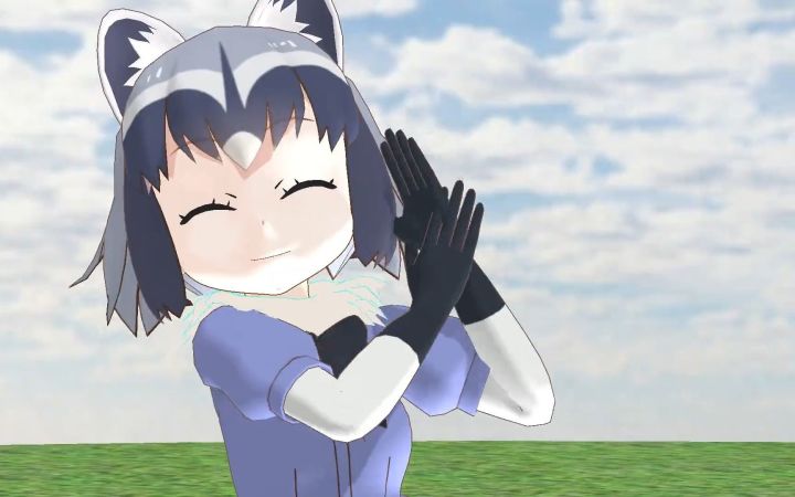 【兽娘MMD】浣熊&耳廓狐- ハッピーシンセサイザ截图