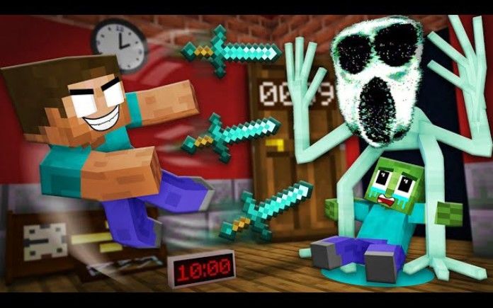 怪物学院第1801集丨Doors on 1000 Ping Challenge-Horror Game丨我的世界动画截图