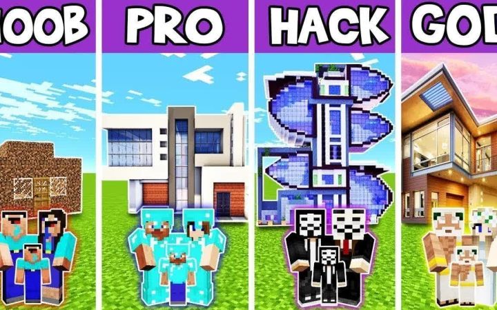 【搬运】星露谷 Minecraft:智能房子建造挑战--新手vs专业人员vs黑客vs上帝 by Noobas - Minecraft截图