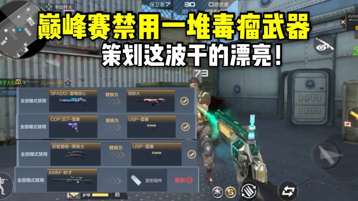巅峰赛禁用了一大堆毒瘤武器,策划这波干的漂亮!截图