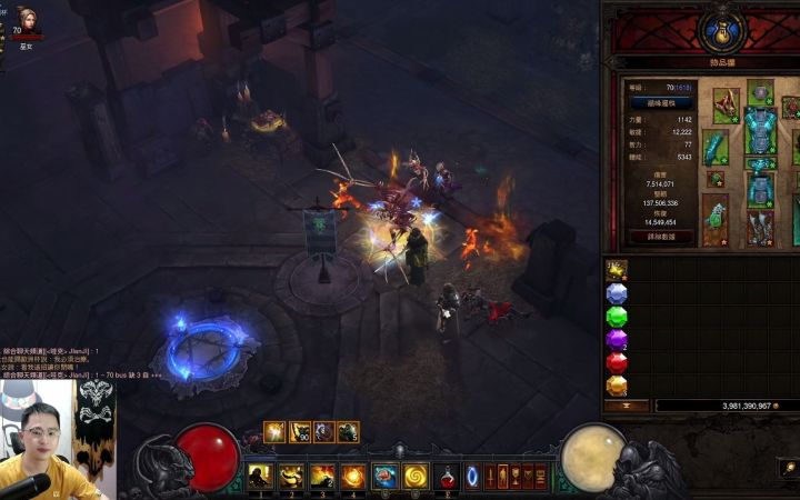 【松鹤/暗黑3】2.7.1PTR，12000敏捷武僧伊娜火幻身135实战视频+玩法点评截图