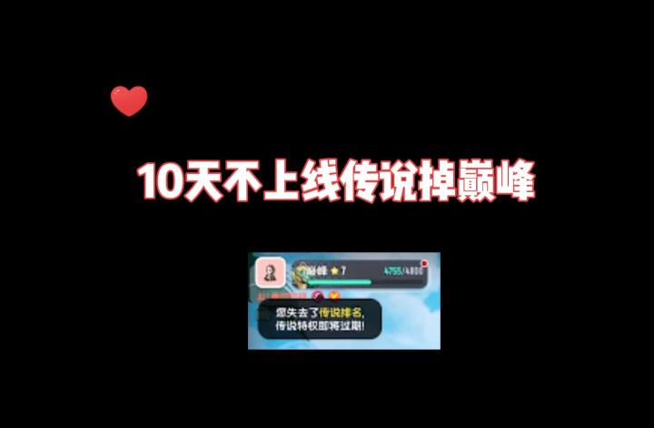 十天不上线传说掉巅峰?截图