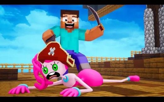 怪物学院1441集丨长腿妈咪Becomes a pirate丨Poppy playtime 2 我的世界动画截图