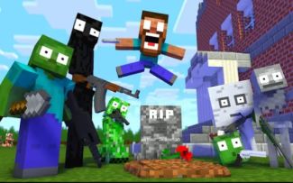 怪物学院动画:凋零骷髅R.I.P 迎来了一大泼丧尸来袭击丨我的世界动画丨ratkidz