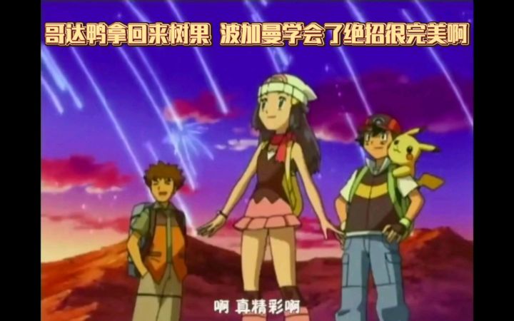 精灵宝可梦 哥达鸭拿回来树果 波加曼学会了绝招很完美啊截图