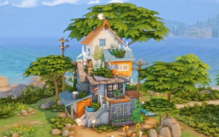 【教授的实验室住宅】速建Nocc by the mossy sim 模拟人生4截图
