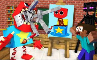 怪物学院第1837集丨Boxy Boo Project Playtime drawing Challenge丨我的世界动画