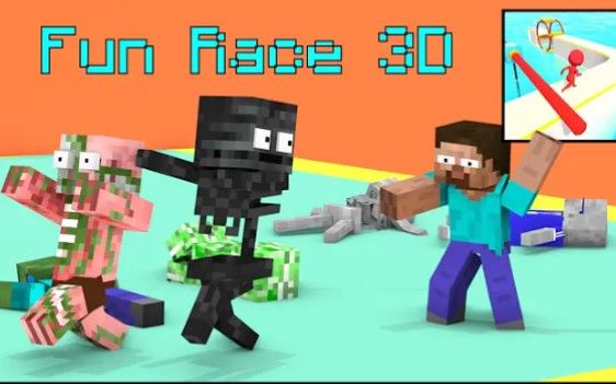 怪物学院1379集丨Fun Race 3D challenge挑战-我的世界动画截图