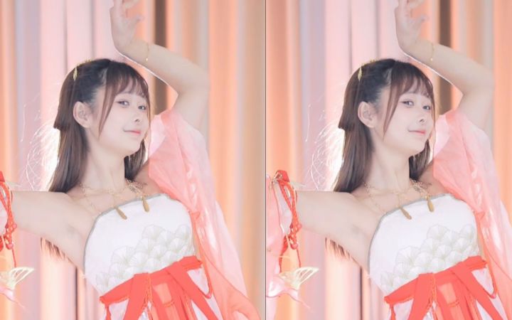 【鱼子酱】《好运来》古风汉服套装 直播跳舞录屏截图
