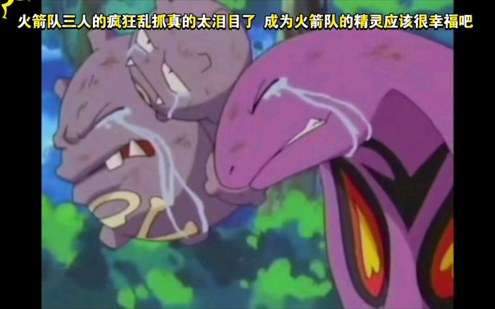 精灵宝可梦 火箭队三人的疯狂乱抓真的太泪目了 成为火箭队的精灵应该很幸福吧截图