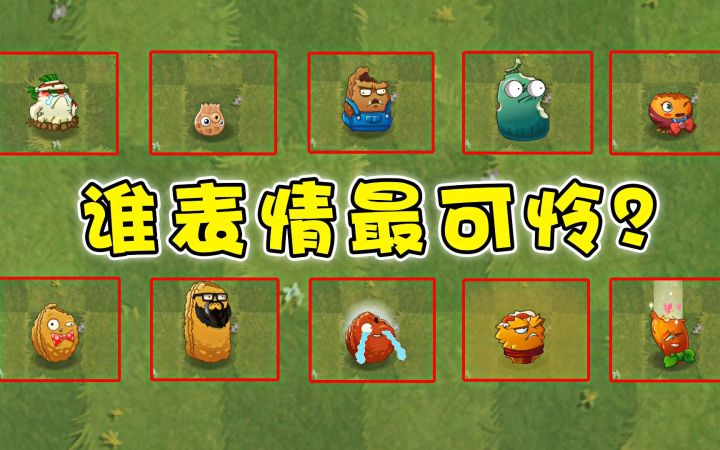 哪个防御植物,被僵尸咬后的表情最可怜?截图