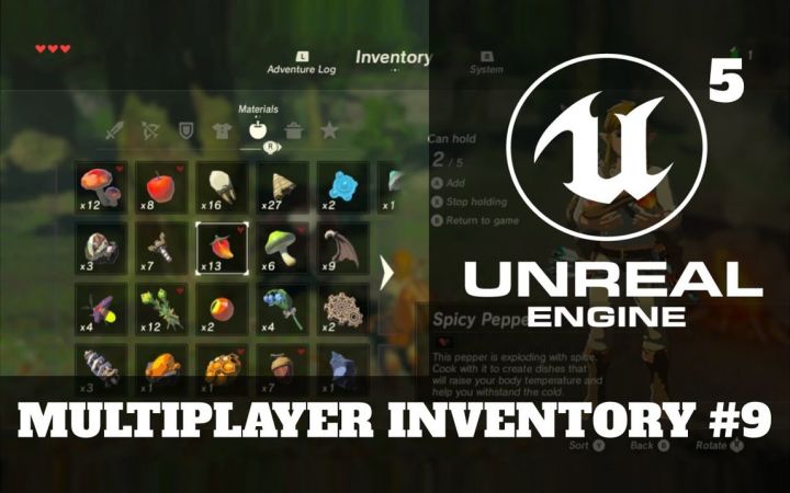 UE5多人游戏库存组件第9集-项目菜单截图