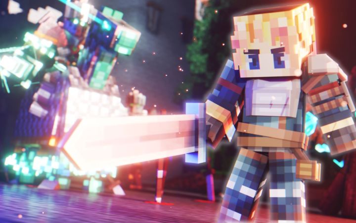 【Minecraft】史诗级魂类大型开放世界RPG《终焉之时》服务器宣传CG截图