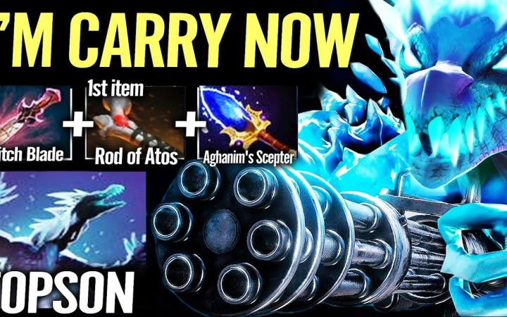 TOPSON中单冰龙,A杖加大推推化身机关枪【DOTA2】截图