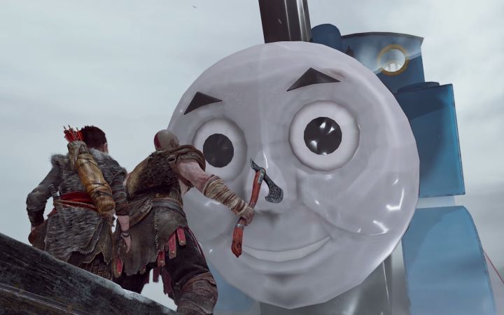 【4K】《战神》托马斯小火车MOD 满足游戏总监要求截图