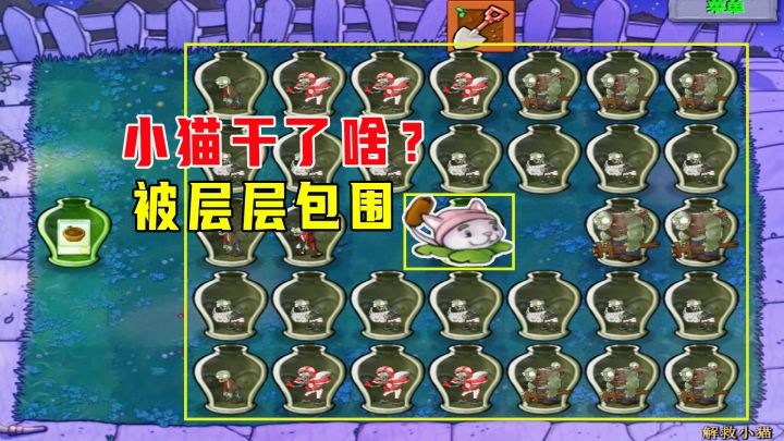 植物大战僵尸：解救小猫（上），这小猫是犯天条了吧，被层层包围截图