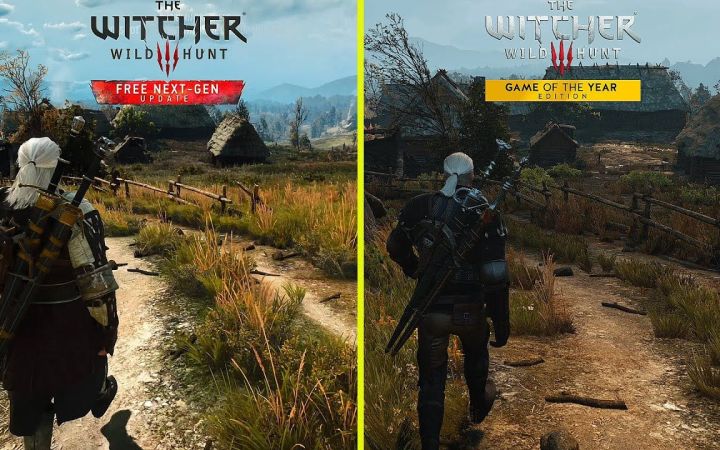 【4K】《巫师3》次世代与PC原版(RTX3080)初步图形比较截图