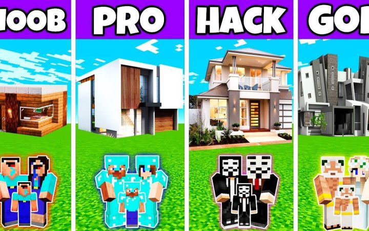 【搬运】Minecraft:帅气的高级庄园建造挑战赛--新手VS专业选手VS黑客VS上帝 by Noobas - Minecraft截图