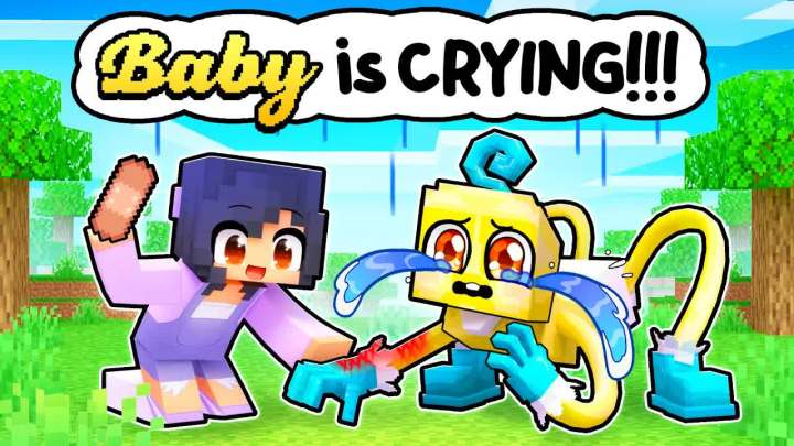 【Aphmau】小长腿在Minecraft里哭了!截图